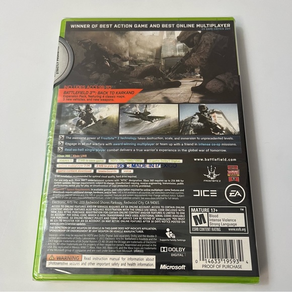 New Battlefield 3 Limited Edition Microsoft Xbox 360 - Picture 2 of 2